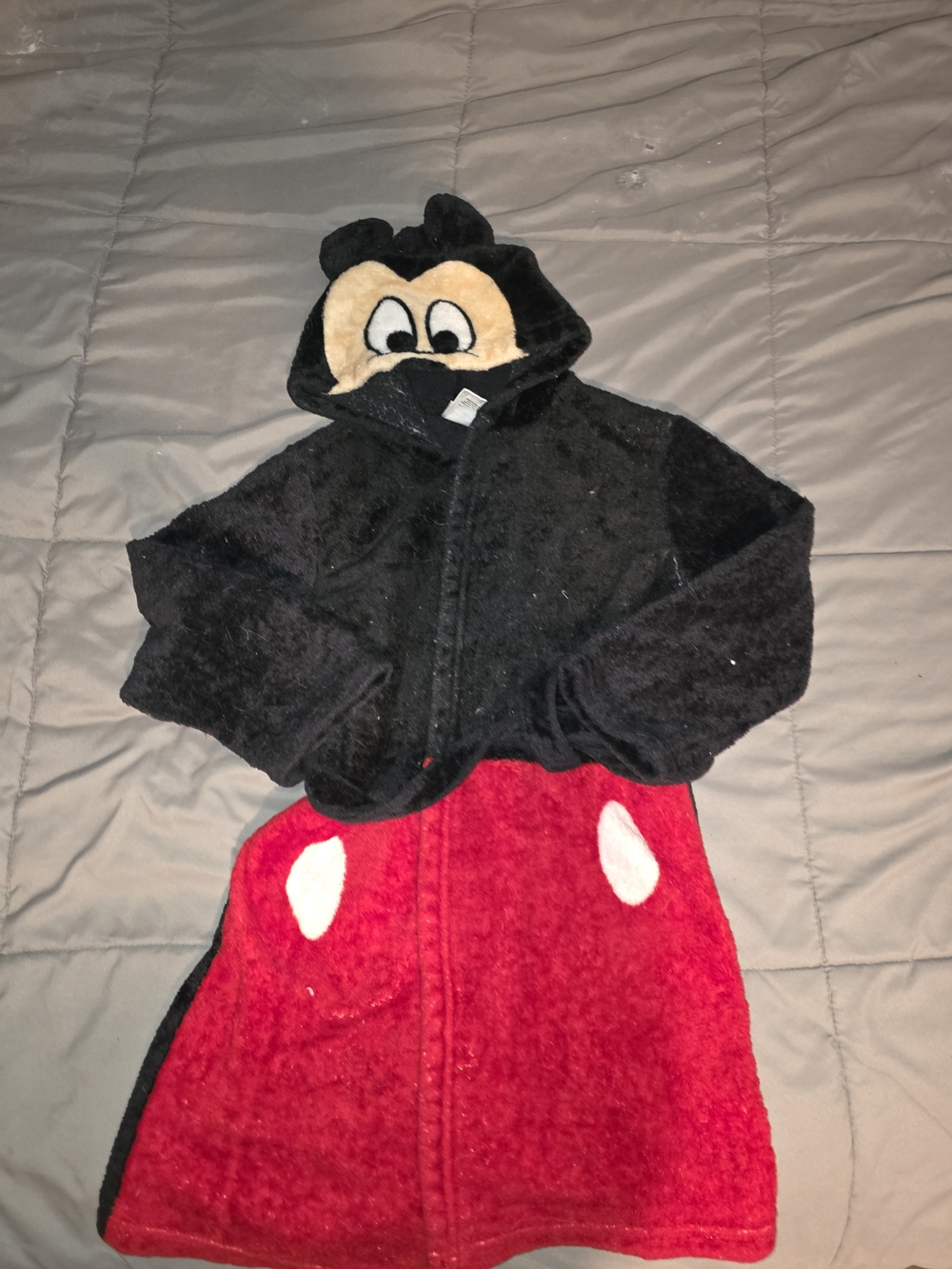 Disney Mickey Mouse Red and Black Kids Hooded Robe